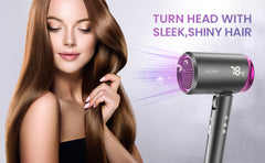 Ionic Hair Dryers LED Display AnionTechnology Portable Lightweight Blow Dryer