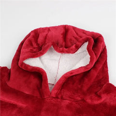 Winter Hooded Pocket TV Blankets Bathrobe W