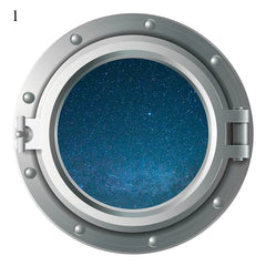 3D Porthole Under The Sea Stickers