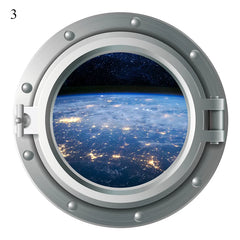 3D Porthole Under The Sea Stickers