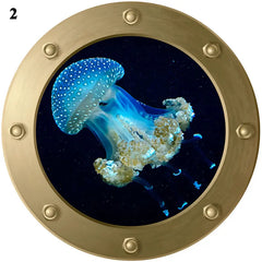 3D Porthole Under The Sea Stickers