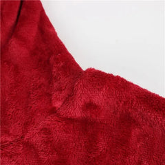 Winter Hooded Pocket TV Blankets Bathrobe W