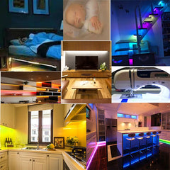 kitchen led lights under cabinets 2m led battery powered 5m 4m 3m 2m 1m led strip light with battery box make up lights