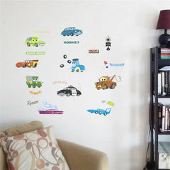 Cartoon cars 2 wall stickers for kid's room