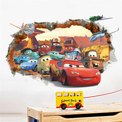 Cartoon cars 2 wall stickers for kid's room