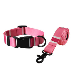 Plastic Release Buckle Dog Leash And Collar Set