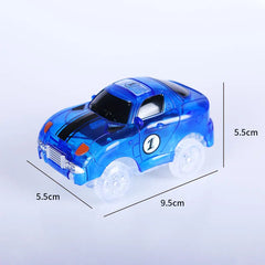 Racing Cars With Colored Lights Glow in The Dark Creative Gifts Toys For Children