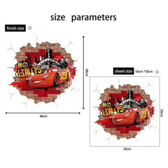 Cartoon cars 2 wall stickers for kid's room