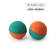 10pcs Pet Toys Latex Ball Cat Toy Foam Ball Feather