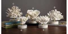 Modern White Simulation Coral Decoration