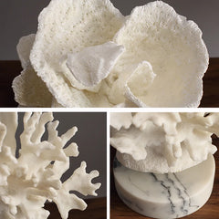 Modern White Simulation Coral Decoration