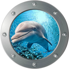 3D Porthole Under The Sea Stickers