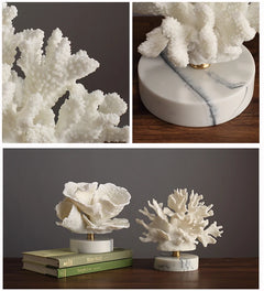 Modern White Simulation Coral Decoration