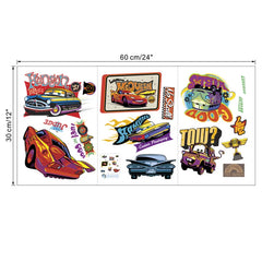 Cartoon cars 2 wall stickers for kid's room