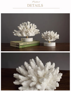 Modern White Simulation Coral Decoration