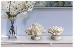 Modern White Simulation Coral Decoration