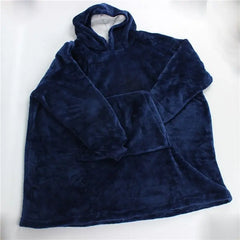 Winter Hooded Pocket TV Blankets Bathrobe W