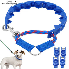 Dog Collar Welded Link Chain  Pinch Adjustable Large Size Training Accessories Collar For Big Dogs