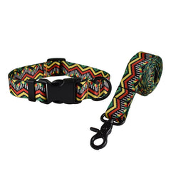 Plastic Release Buckle Dog Leash And Collar Set