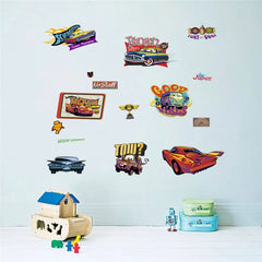 Cartoon cars 2 wall stickers for kid's room