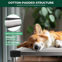 Padded Dog Bed for Crate, Chew-Proof Elevated Cot