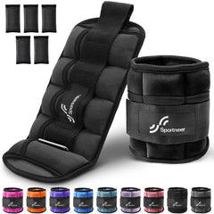 Sportneer Adjustable Ankle Weights for Women and Men 3.5lbs x 2 Adjustable Leg Weights for Strength Training