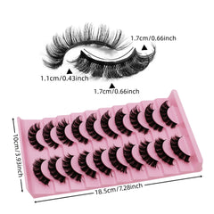 10 Pairs DD Curl Russian Strip Lashes