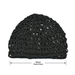 1 Pc Black Crochet Hair Net Rayon Mesh for Sleeping