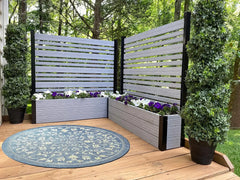 Outdoor Freestanding Privacy Fence Screen Panel 6ft H 4ft W X 1ft L 6ft H X 4ft W X 1ft L