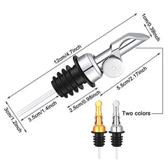 Stainless Steel Pour Spout with Plug for Cocktail or Olive Oil Vinegar Bottle Pourer Auto Flip Liquor Bottle Pourer
