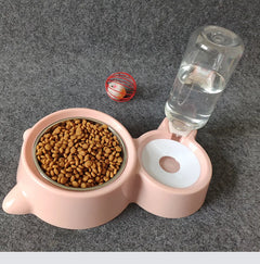 2-in-1 Cat Bowl Water Dispenser Automatic Water Storage