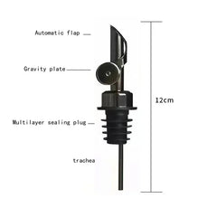 Stainless Steel Pour Spout with Plug for Cocktail or Olive Oil Vinegar Bottle Pourer Auto Flip Liquor Bottle Pourer