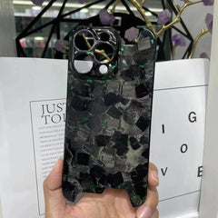 Glossy Marble Forged Ultra Thin Genuine Carbon Fiber Cover For iPhone 15 14 16 Pro Max