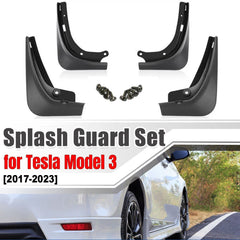 *No Drilling for Tesla Model 3 2017 - 2023 Splash Guards Mud Flaps Mudguards Model3 Fender Car Accessories Wheel Auto Parts 2022