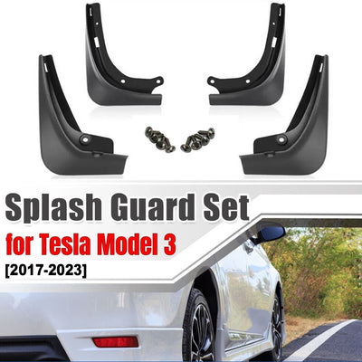 *No Drilling for Tesla Model 3 2017 - 2023 Splash Guards Mud Flaps Mudguards Model3 Fender Car Accessories Wheel Auto Parts 2022