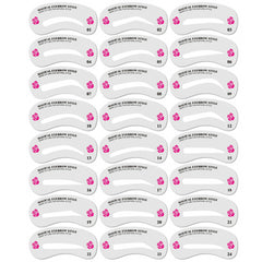 2 In 1 Plastic Eyebrow Stencil Card for Women