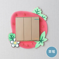 3D Switch Stickers Silicone Wall Sticker Luminous Cactus Plant Protective Cover for Switch Socket