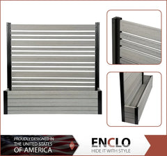 Outdoor Freestanding Privacy Fence Screen Panel 6ft H 4ft W X 1ft L 6ft H X 4ft W X 1ft L