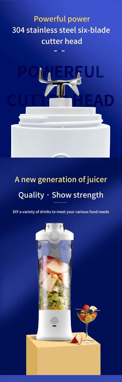 Portable Blender Juicer Usb Charging 600ml