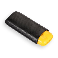 Leather Cigar Case Travel Humidor Holder Portable 3 Tubes Mini Cigar Humidor Box Smoking Gadgets Cigars Accessories