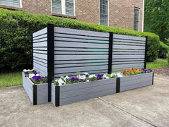 Outdoor Freestanding Privacy Fence Screen Panel 6ft H 4ft W X 1ft L 6ft H X 4ft W X 1ft L