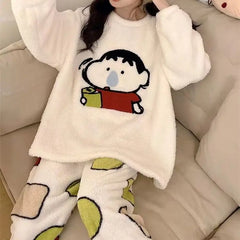 Cute Cartoon Autumn and Winter Sleepwear Women's