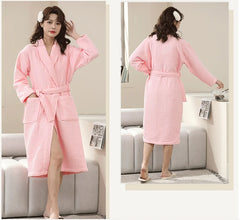 Hotel Cotton Men Bathrobe Plus Size Waffle Bath Robe Thicken Breathable Robes