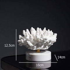 Modern White Simulation Coral Decoration