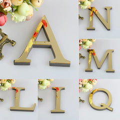 3D Mirror 26 Letters Wall Stickers