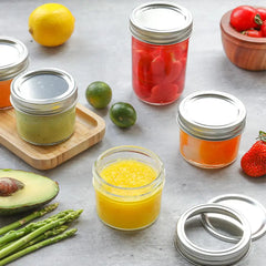 6pcs Aluminum Lid Mason Jars