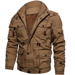 Men's Bomber Tactical Coats Hooded Winter Jacket