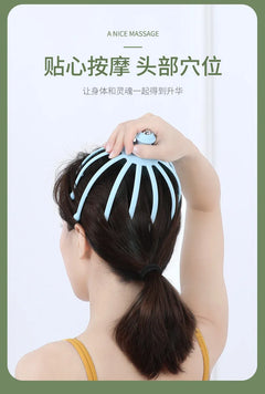 12/18 claws Head Massager Neck Massage Octopus Scalp Stress Relax Spa Healing Alloy Health Care Tool Body Head Massage Beauty