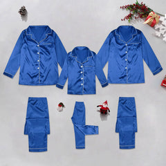 Satin Silk Family Matching Pajama Suits Christmas