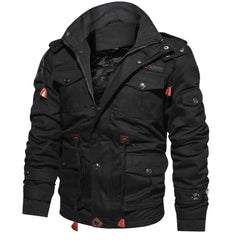 Men's Bomber Tactical Coats Hooded Winter Jacket